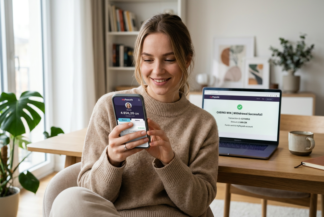 Smartphone app showing myPaysafe balance