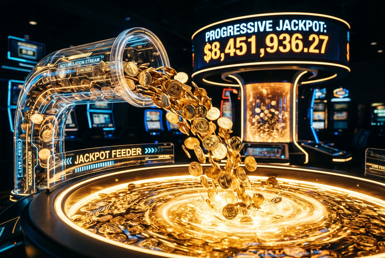 Vizualizace růstu progresivního jackpotu