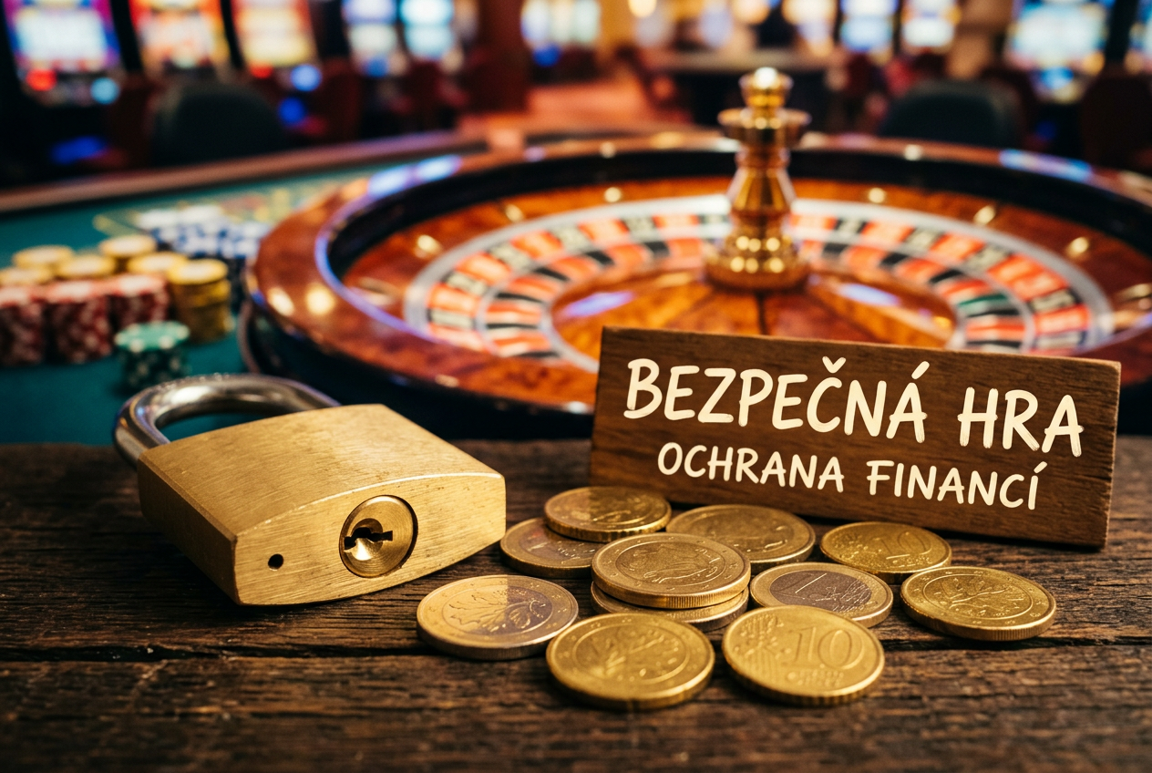 Symbolické vyobrazení analýzy a bezpečnosti v kasinu